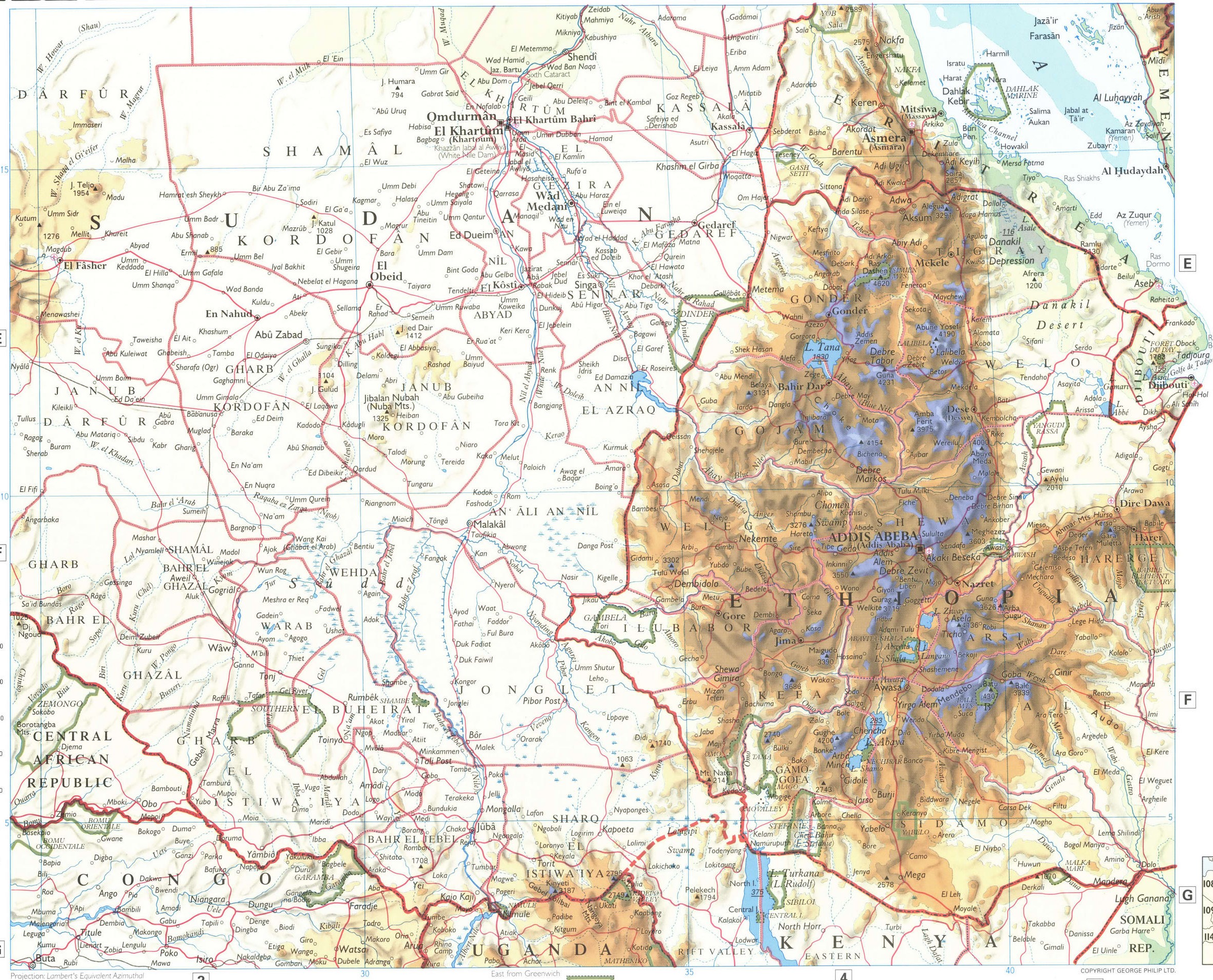 Судан карта