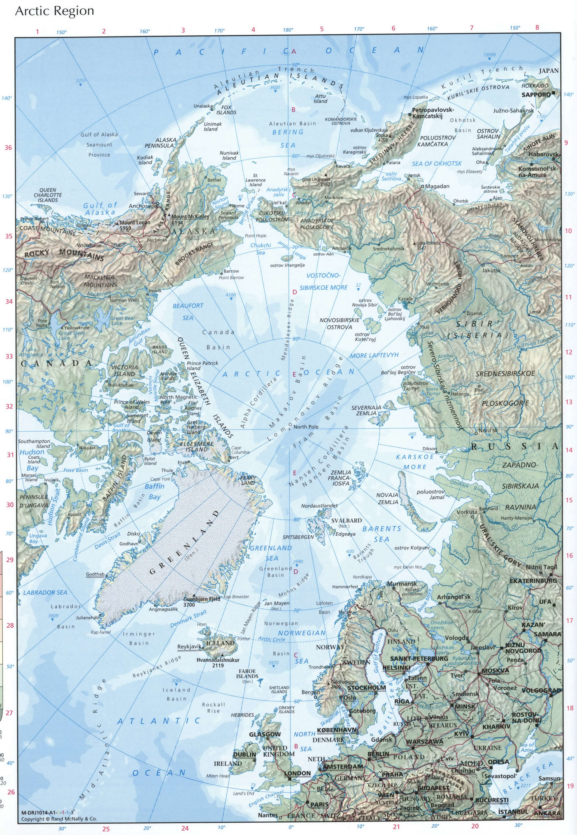 Арктический регион карта