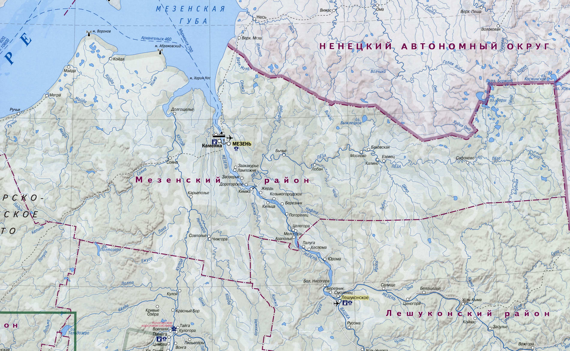Карта дорог архангельской области